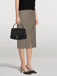 City Metallic Leather Slingback Pumps