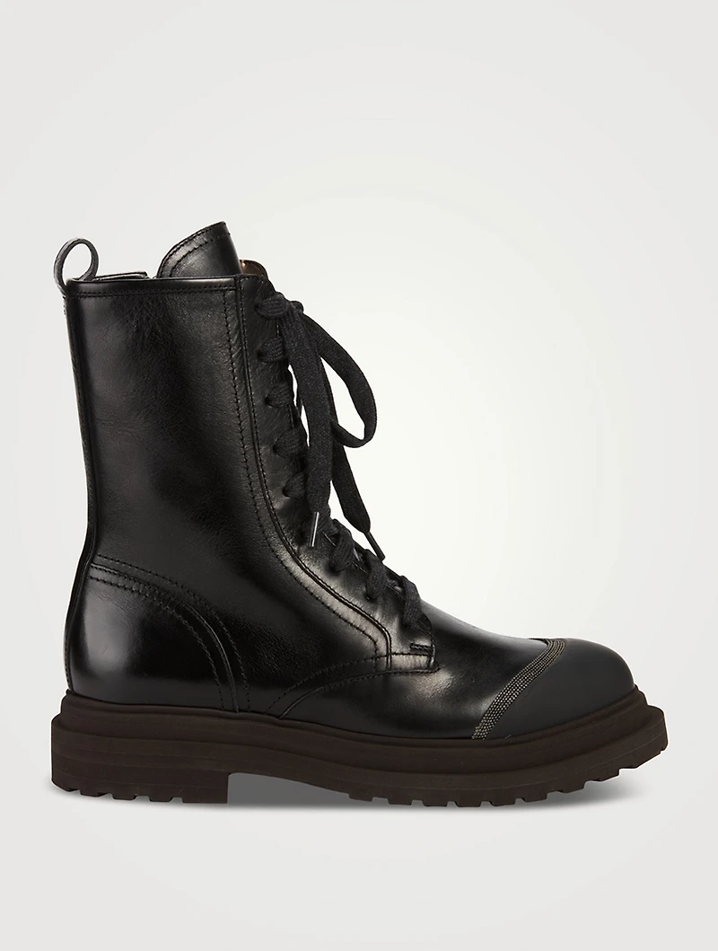 Leather Combat Boots