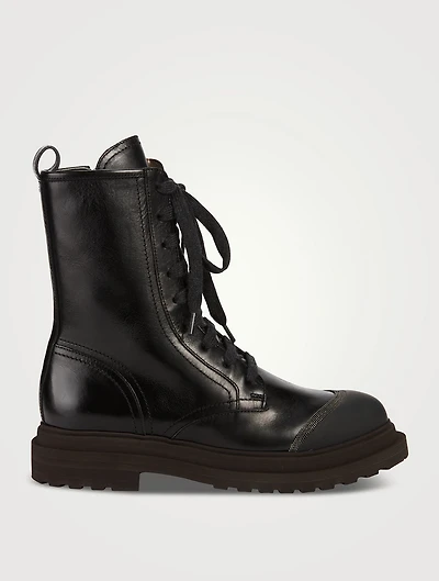 Leather Combat Boots