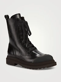 Leather Combat Boots