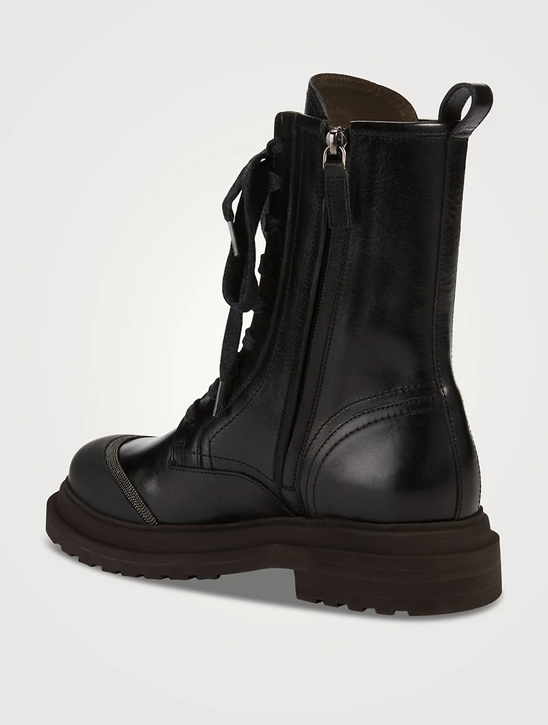 Leather Combat Boots