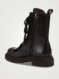 Leather Combat Boots