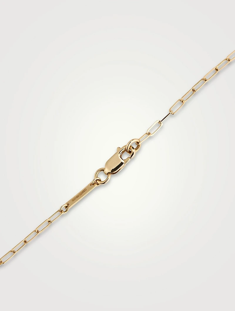 CH2 18K Gold Double Dipped Pendant Necklace With Clear Quartz