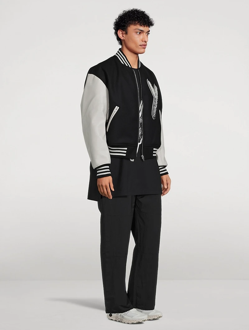 Wool-Blend Letterman Jacket