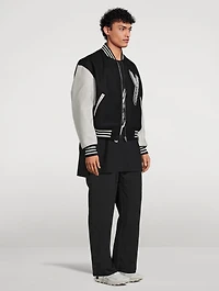 Wool-Blend Letterman Jacket