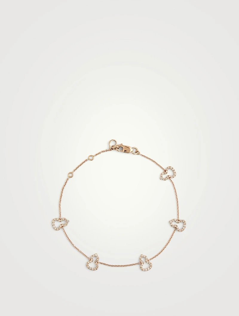 Wulu 18K Rose Gold Sautoir Bracelet With Diamonds