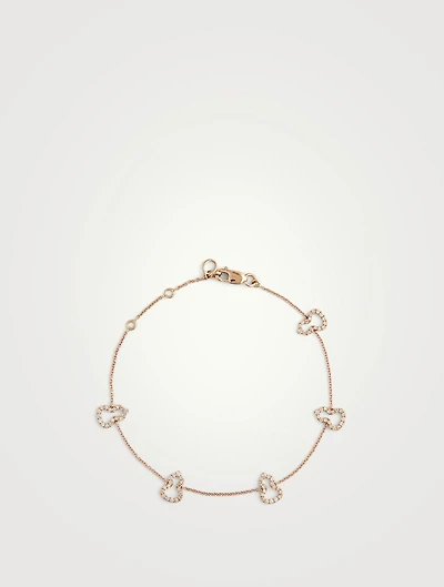 Wulu 18K Rose Gold Sautoir Bracelet With Diamonds