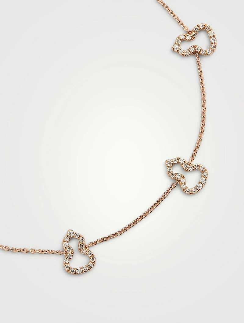 Wulu 18K Rose Gold Sautoir Bracelet With Diamonds