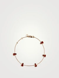 Wulu 18K Rose Gold Sautoir Bracelet With Red Enamel