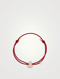 Wulu 18K Rose Gold Cord Bracelet With Diamonds