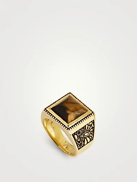 Buick 14K Gold Tiger Eye Ring