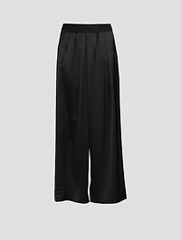 Tech Satin Wide-Leg Pants