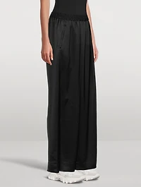 Tech Satin Wide-Leg Pants
