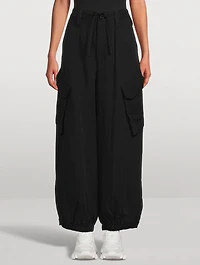 Crinkled Twill Cargo Pants