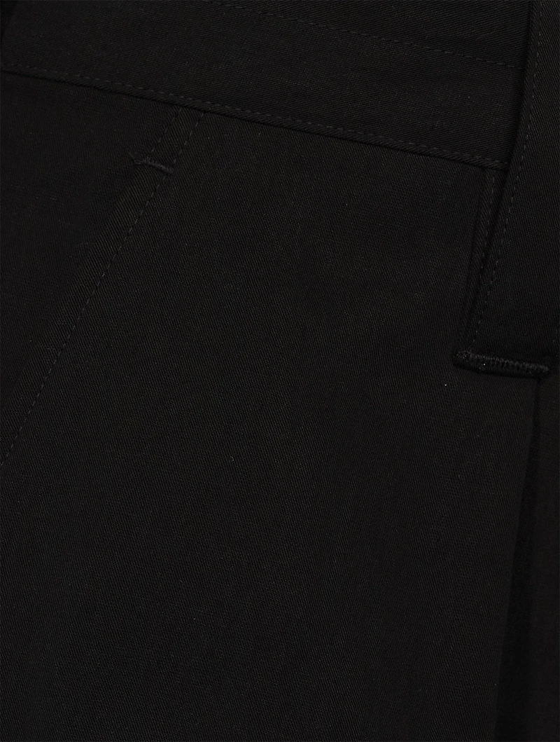 Crinkled Twill Cargo Pants