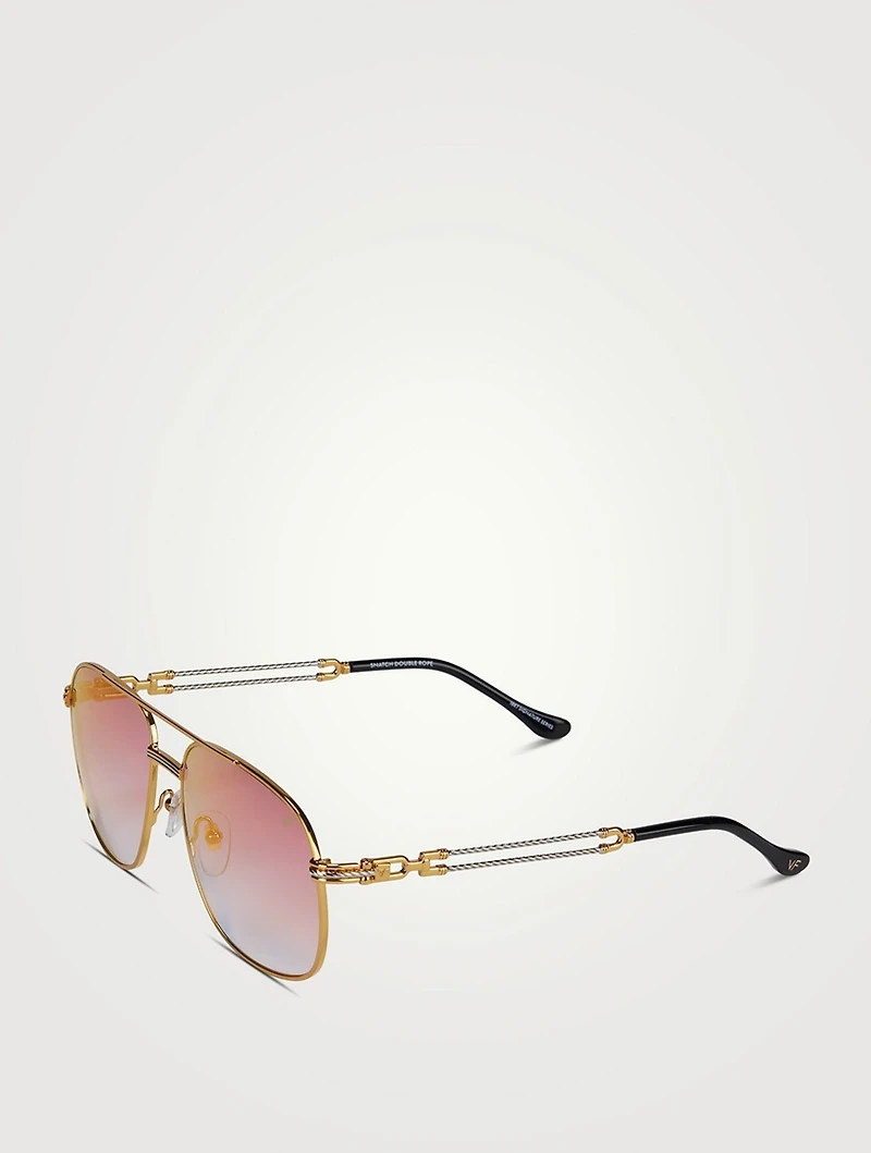Snatch Double Rope Aviator Sunglasses