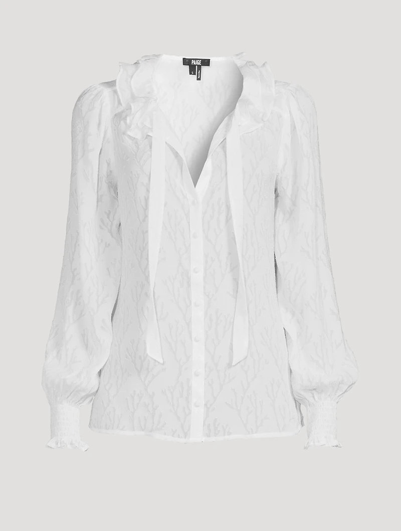 Dionna Ruffled Silk Shirt