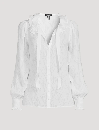 Dionna Ruffled Silk Shirt
