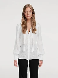 Dionna Ruffled Silk Shirt