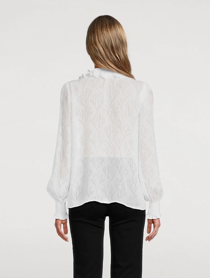 Dionna Ruffled Silk Shirt