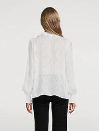 Dionna Ruffled Silk Shirt