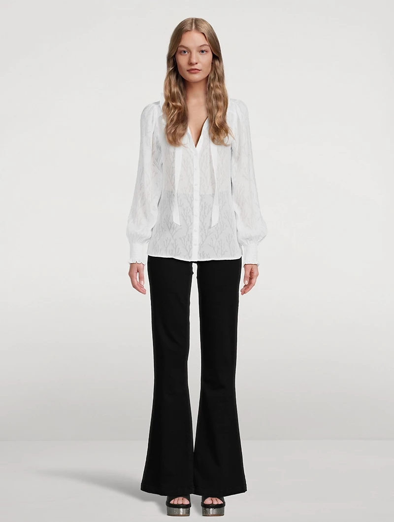 Dionna Ruffled Silk Shirt