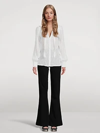 Dionna Ruffled Silk Shirt