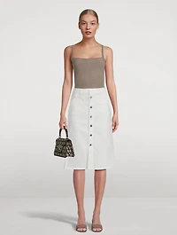 Meadow Denim Midi Skirt