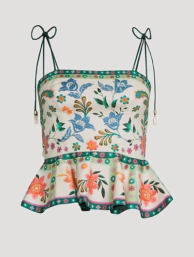 Ginger Peplum Top Floral Print