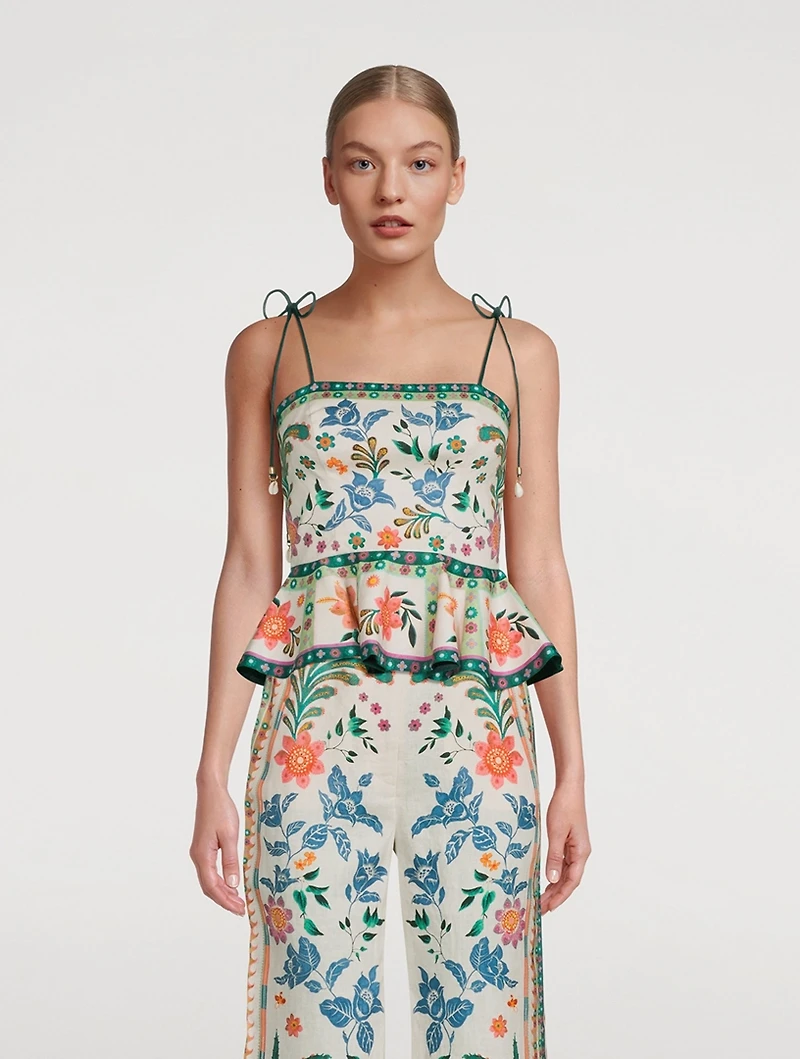 Ginger Peplum Top Floral Print