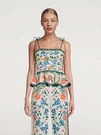 Ginger Peplum Top Floral Print