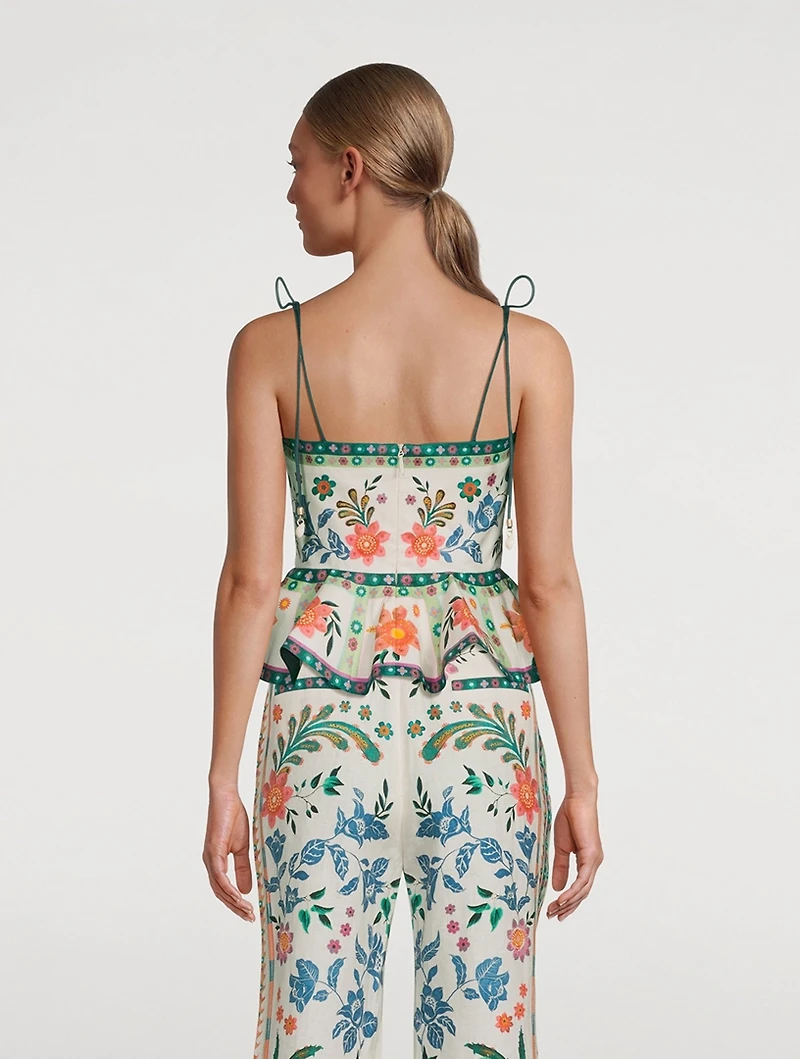 Ginger Peplum Top Floral Print