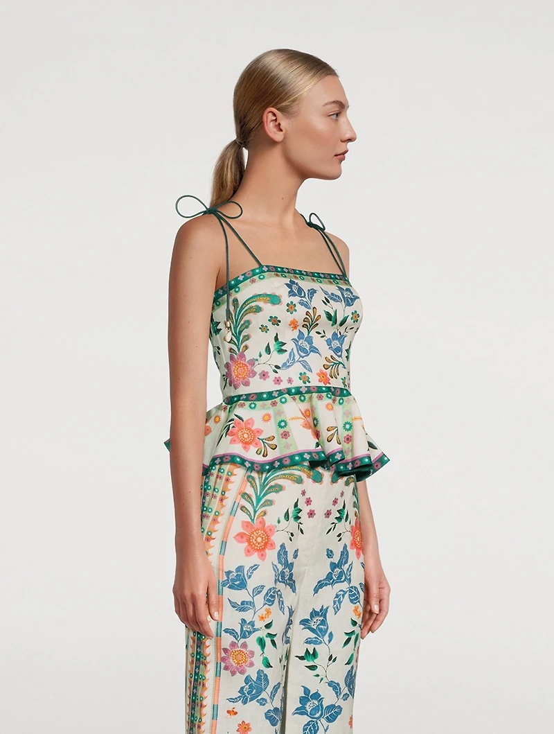Ginger Peplum Top Floral Print