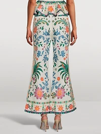 Ginger Cropped Flare Trousers