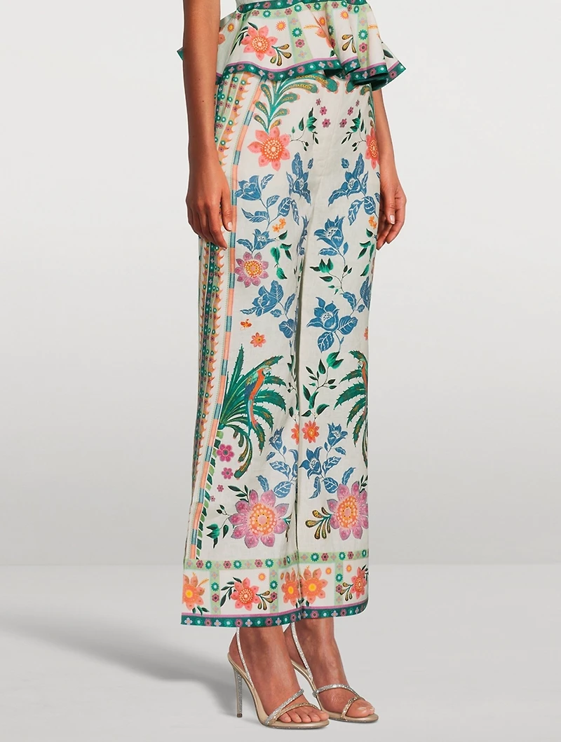 Ginger Cropped Flare Trousers
