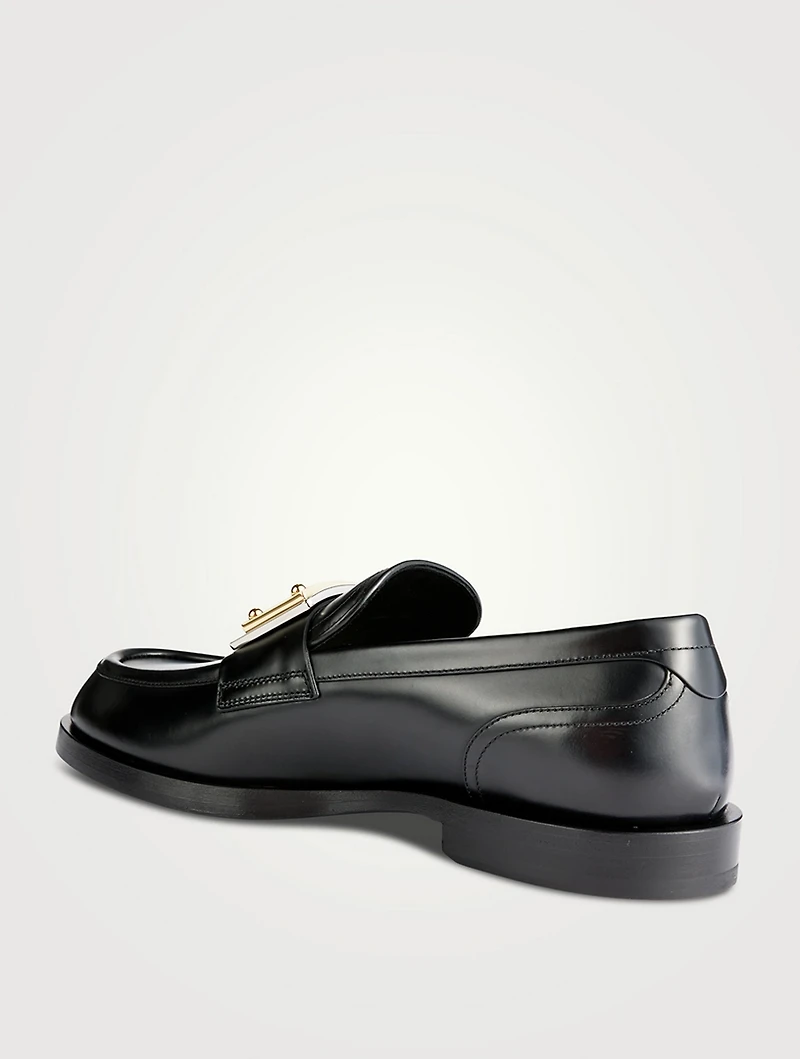 Brushed Leather Loafers