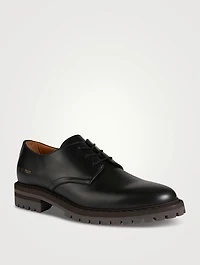 Leather Officers Derby Shoes