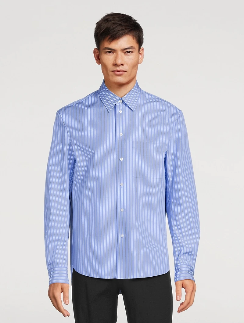 Cotton Shirt Striped Print