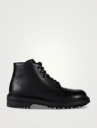 Leather Laced Ankle Boots