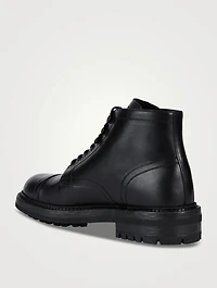 Leather Laced Ankle Boots