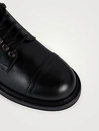 Leather Laced Ankle Boots