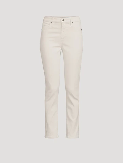 Mari High-Rise Slim Straight Cropped Jeans