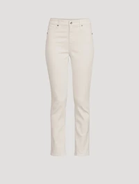 Mari High-Rise Slim Straight Cropped Jeans