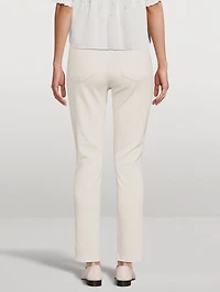 Mari High-Rise Slim Straight Cropped Jeans