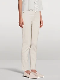 Mari High-Rise Slim Straight Cropped Jeans