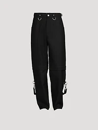 Wool Two-in-One Detachable Pants With Suspenders