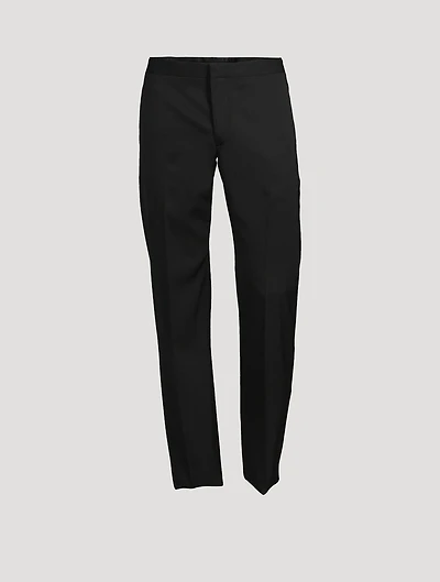Wool Straight-Leg Pants