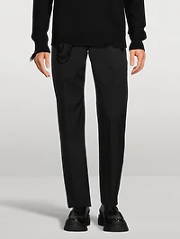 Wool Straight-Leg Pants