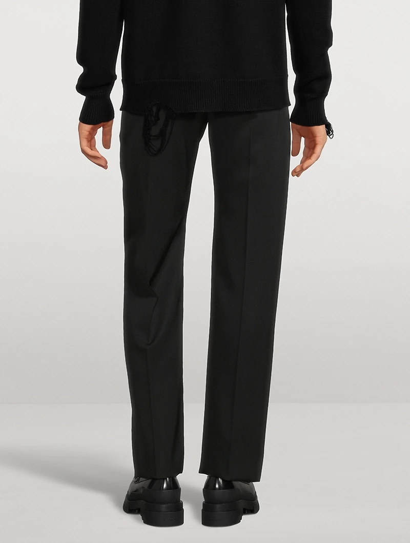 Wool Straight-Leg Pants