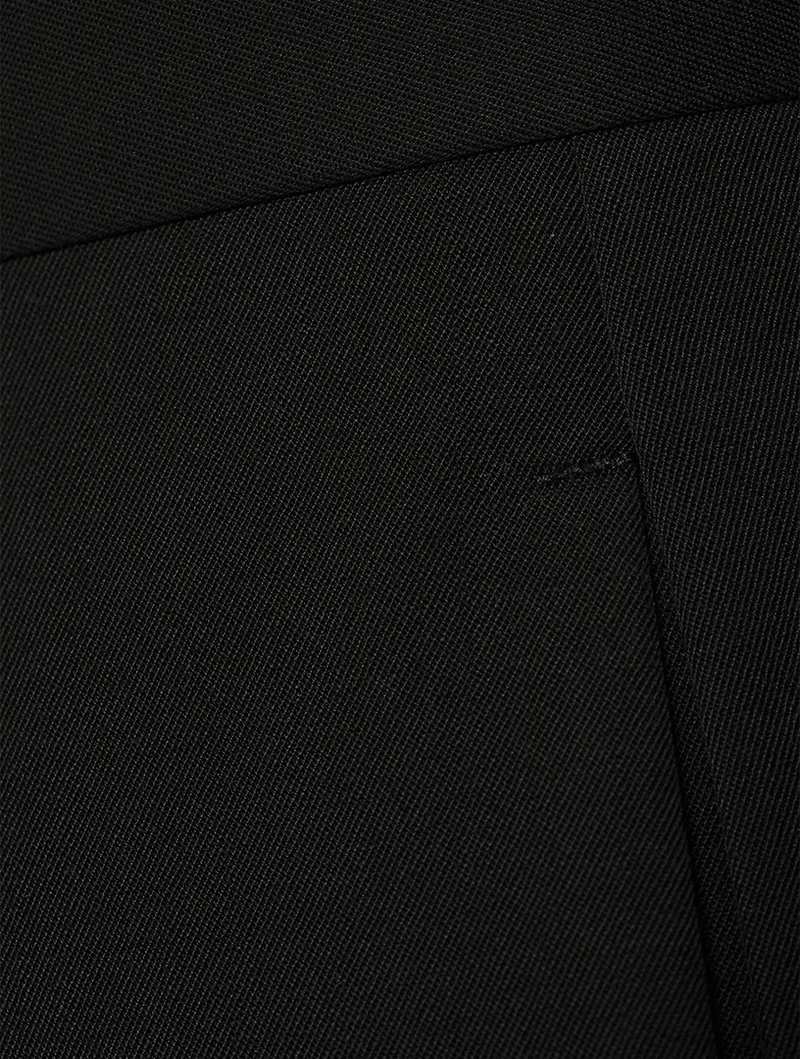 Wool Straight-Leg Pants